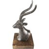 Clayre & Eef 65144 Decoration Statue Deer 12x11x21 cm Silver-coloured