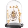 Clayre & Eef 65174 Glass Bell Jar with Decoration 26x16x37 cm Gold-coloured - Black