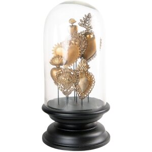 Clayre & Eef 65175 Glass Bell Jar with Decoration...