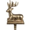 Clayre & Eef 6AL0069 Christmas Stocking Holder Reindeer 13x8x20 cm Gold Coloured