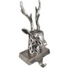 Clayre & Eef 6AL0070 Christmas Stocking Holder Reindeer 12x7x28 cm Silver-tone