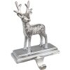 Clayre & Eef 6AL0071 Christmas Stocking Holder Reindeer 15x9x21 cm Silver Colour Hook