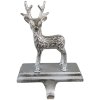 Clayre & Eef 6AL0071 Christmas Stocking Holder Reindeer 15x9x21 cm Silver Colour Hook