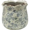 Clayre & Eef 6CE1455S Decoration Flowerpot Ø 12x12 cm Grey - Beige