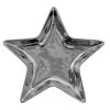 Clayre & Eef 6CE1465 Bowl 20x19x2 cm Silver Coloured Decorative Bowl Star