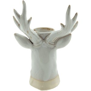 Clayre & Eef 6CE1495 Tea Light Holder Reindeer 15x12x21 cm Beige - Brown