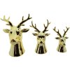 Clayre & Eef 6CE1501 Decoration Reindeer 15x12x19 cm Gold Coloured