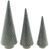 Clayre & Eef 6CE1513 Decoration Christmas Tree Ø 8x22 cm Grey