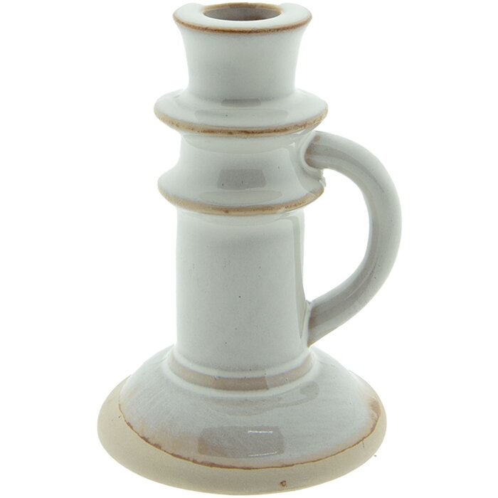 Clayre & Eef 6CE1518 Candlestick Ø 10x14 cm Beige