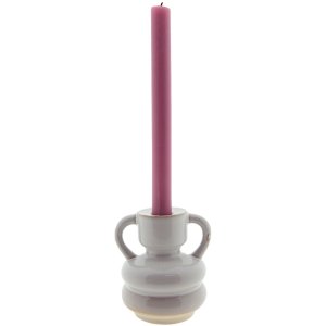 Clayre & Eef 6CE1521 Candlestick Ø 9x9 cm Beige