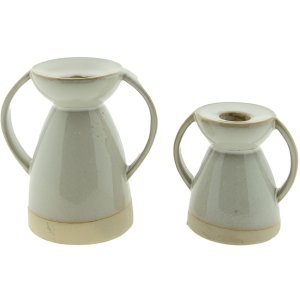 Clayre & Eef 6CE1523 Candlestick 9x7x9 cm Beige