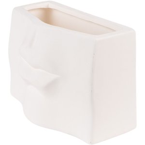 Clayre & Eef 6CE1526 Decoration Flowerpot 17x7x11 cm White