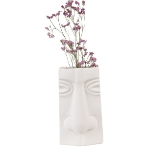 Clayre & Eef 6CE1527 Decoration Vase 15x9x25 cm White