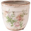 Clayre & Eef 6CE1541M Decoration Flowerpot Ø 15x14 cm Pink - Beige