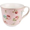 Clayre & Eef 6CEKS0127 Coffee Cup and Saucer Ø 15x8 - 250 ml Pink