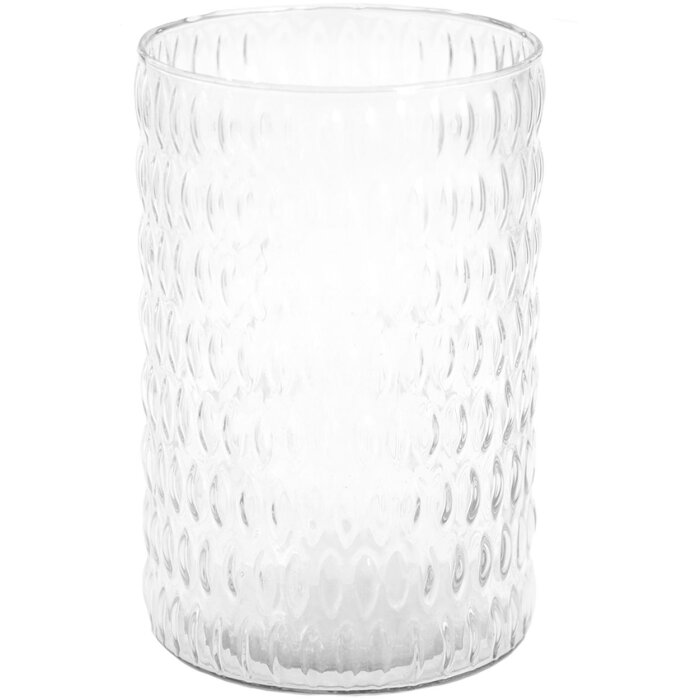 Clayre & Eef 6GL3617 Tealight Holder Ø 14x20 cm Glass Candle Holder