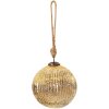 Clayre & Eef 6GL3659 Christmas Bauble Ø 12x12 cm Gold Coloured Christmas Bauble