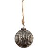 Clayre & Eef 6GL3694 Christmas Ball Ø 9x9 cm Brown Christmas Ball