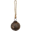 Clayre & Eef 6GL3697 Christmas Ball Ø 5x5 cm Brown Christmas Ball