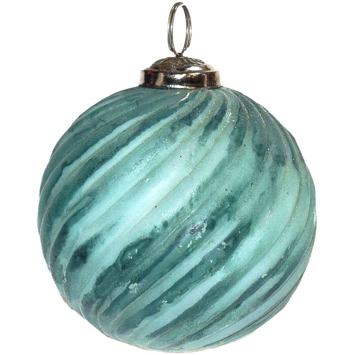 Clayre & Eef 6GL3722 Christmas Ball Ø 7x7 cm Green Christmas Ball