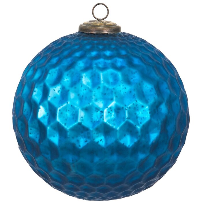 Clayre & Eef 6GL3733 Christmas Ball Ø 25x25 cm Blue Christmas Ball XL