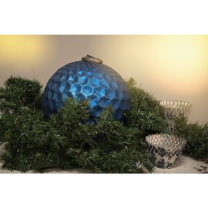 Clayre & Eef 6GL3733 Christmas Ball Ø 25x25 cm Blue Christmas Ball XL