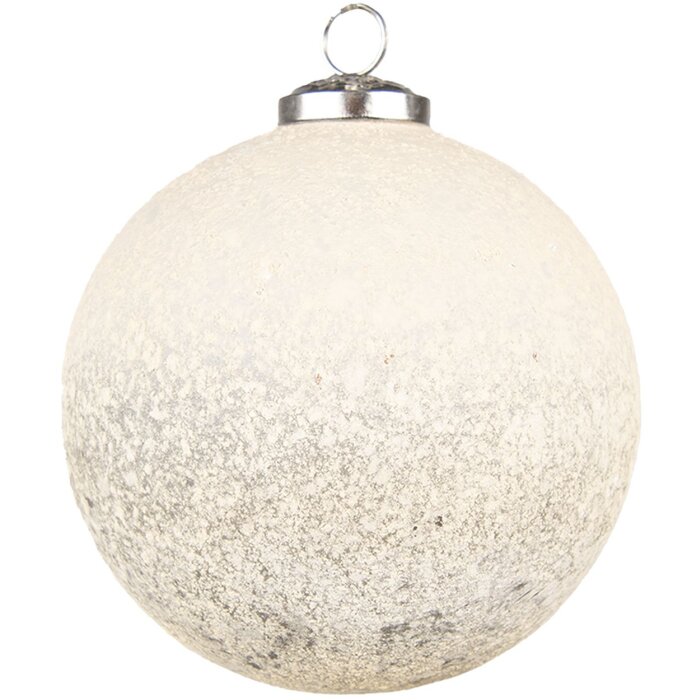 Clayre & Eef 6GL3735 Christmas Ball Ø 12x12 cm Beige Christmas Ball