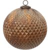 Clayre & Eef 6GL3749 Christmas Tree Ball Ø 20x20 cm Brown Christmas Ball XL