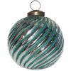 Clayre & Eef 6GL3762 Christmas Tree Ball Ø 10x10 cm Green - Silver Coloured