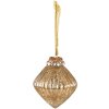 Clayre & Eef 6GL3818 Christmas Ball Ø 7x8 cm Gold Coloured Christmas Ball