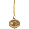 Clayre & Eef 6GL3825 Christmas Ball Ø 9x8 cm Gold Coloured Christmas Ball