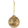 Clayre & Eef 6GL3830 Christmas Bauble Ø 9x10 cm Gold Coloured Christmas Bauble