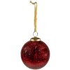 Clayre & Eef 6GL3836 Christmas Ball Ø 9x10 cm Red Christmas Ball