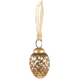 Clayre & Eef 6GL3840 Christmas Bauble Ø 4x6 cm...