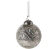 Clayre & Eef 6GL3847 Christmas Ball Ø 9x10 cm Silver Coloured Christmas Ball