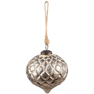 Clayre & Eef 6GL3852 Christmas Ball 9x9x9 cm Grey...