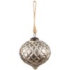 Clayre & Eef 6GL3852 Christmas Ball 9x9x9 cm Grey Christmas Ball