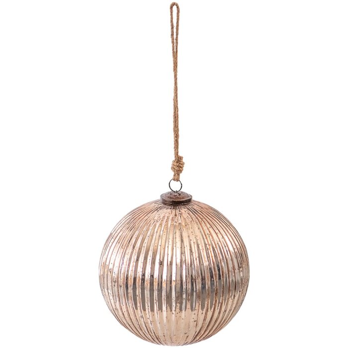 Clayre & Eef 6GL3889 Christmas Bauble Ø 20x20 cm Gold Coloured Christmas Bauble XL