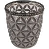 Clayre & Eef 6GL3966 Tealight Holder Ø 9x9 cm Grey Glass Candle Holder