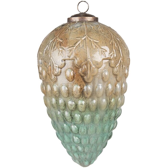 Clayre & Eef 6GL4046 Christmas Ball Ø 11x20 cm Turquoise