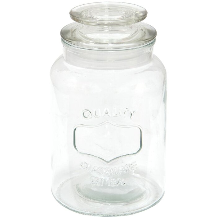 Clayre & Eef 6GL4065 Storage Jar with Lid Ø 11x19 cm