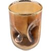 Clayre & Eef 6GL4074 Tealight Holder Ø 7x10 cm Gold Coloured