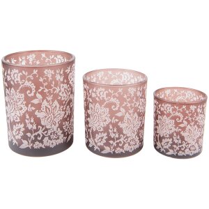 Clayre & Eef 6GL4096 Tealight holder (3 pieces)...