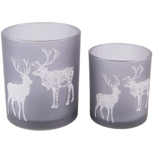 Clayre & Eef 6GL4098 Tea Light Holder (2 pieces)...