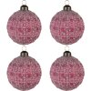 Clayre & Eef 6GL4110 Christmas Tree Ball Ø 8x8 cm (Set of 4) Red