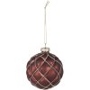 Clayre & Eef 6GL4118 Christmas Tree Ball Ø 8x8 cm (Set of 2) Red