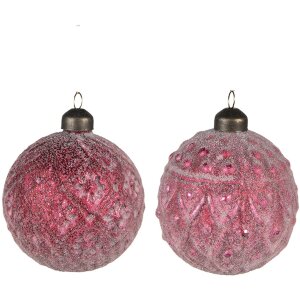 Clayre & Eef 6GL4129 Christmas Tree Ball Ø 8x8...