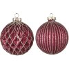 Clayre & Eef 6GL4130 Christmas Tree Ball Ø 8x8 cm (Set of 2) Red