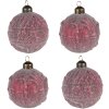 Clayre & Eef 6GL4140 Christmas Tree Ball Ø 8x8 cm (Set of 4) Red