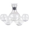 Clayre & Eef 6GL4186 Carafe Set Ø 15x22 cm - Ø 9x9 cm (4x) 1740 ml - 375 ml